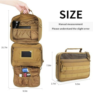 Bolsa de Aseo Táctica DF913 Molle, Organizador de Viaje Portátil de Tela Oxford con Bolsillo de Malla Transparente - Product Image 3