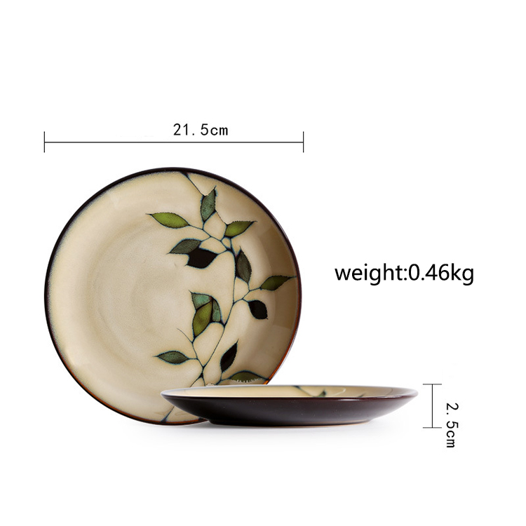Assiette verte de 8,5 pouces