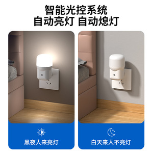 Mushroom Shape <b>Plug</b> In Led <b>Night</b> <b>Light</b> Sensor Control Warm White Bedroom Toilet Staircase Lighting - Product Image 5