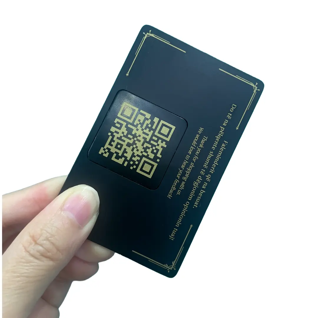 High-end Custom Nfc Metal Cards Business Card With Qr Code Laser Engraving Nfc Metal Business Card
