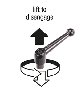 K0116 KIPP <b>Quick</b> <b>Clamping</b> Lever Zinc Die-Cast Black Satin Steel Threaded Stud Toolless Adjustment Handle - Product Image 4