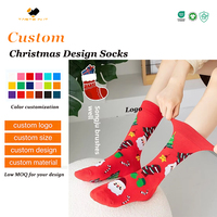 Chaussettes personnalisées pour cadeaux de Noël, design de logo de Noël personnalisé, chaussettes de marque pour startups, support de marque privée, chaussettes en coton pour hommes, calcetines