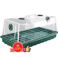 Plateau de germination de graines de légumes en plastique PE/PS durable 1020 plateaux de pépinière avec couvercle en dôme pour la plantation de semences et la croissance des semis
