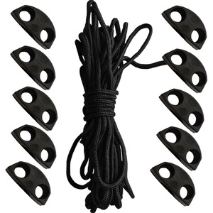 Corde de kayak avec clips à double trou de 6 mm, accessoire pour canoë et kayak, en nylon durable, pour les loisirs en plein air, les lacs et les rivières - Product Image 2