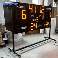 Tableau d'affichage électronique professionnel multisports à LED avec chronomètre de tir, télécommande IR et affichage des périodes pour basketball, football et tennis