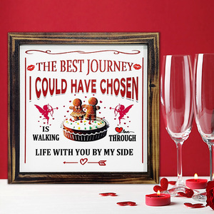 Valentine's Day wooden <b>photo</b> <b>frames</b> with slogans, decorative ornaments, party decorations, wall hangings, and other decorative - Product Image 4