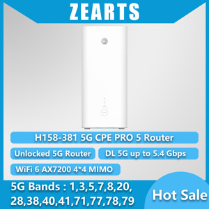 Routeur WiFi 6 5G CPE Pro 5 H158-381 haute vitesse 7200 Mbps double bande avec emplacement SIM, modem 5G, 99,99 % neuf - Product Image 1