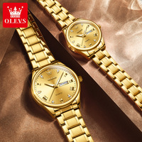 Montre à quartz OLEVS 5563 pour couple, design tendance, montre d'affaires économique pour les amoureux, vente en gros depuis la Chine, avec affichage à aiguilles.