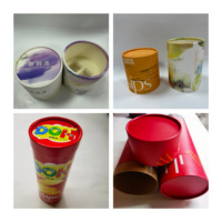 Boîte cylindrique en papier kraft personnalisée de qualité supérieure, écologique, de qualité alimentaire, pour le thé, le café et l'emballage de cadeaux de luxe