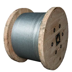 Câble en acier galvanisé Standard ASTM A475, 1x7 EHS 1/4 ", prix fabricant