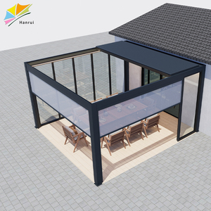 Kit de techo motorizado de persiana retráctil eléctrica, pérgola para exteriores, bioclimática motorizada de aluminio con listones de aluminio, parasol - Product Image 5