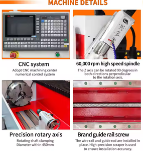 Machine de perçage CNC à 5 axes professionnelle <span class=keywords><strong>DUOMI</strong></span> DNC-2040HD-F pour tuyaux cylindriques en acier inoxydable, rotation, chanfreinage, haute vitesse, 220V - Product Image 4