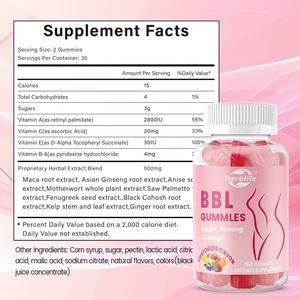 กัมมี่เสริมสะโพกและบั้นท้ายสำหรับผู้หญิง ยี่ห้อ OEM ผลิตภัณฑ์เพื่อเพิ่มความโค้งมนตามธรรมชาติ กัมมี่ BBL สำหรับขยายสะโพกและบั้นท้าย - Product Image 2