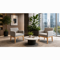 Fauteuil individuel de luxe léger pour salon d'affaires, ensemble de sièges robustes pour invités de bureau, idéal pour l'aménagement intérieur de bureaux modernes