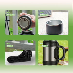 กระติกน้ำสุญญากาศสแตนเลสขนาดใหญ่ พร้อมส่ง สำหรับเดินทาง ท่องเที่ยว ใช้ในรถยนต์ และตั้งแคมป์ - Product Image 2