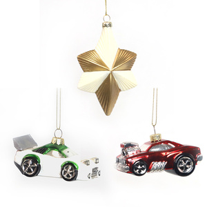Décoration d'arbre de jardin <span class=keywords><strong>gonflable</strong></span> de Noël personnalisé figurines en verre suspendues souvenirs - Product Image 5