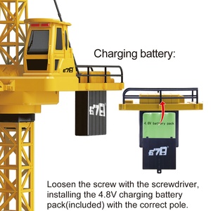 <span class=keywords><strong>2022</strong></span> nouveau <span class=keywords><strong>camion</strong></span> jouet pour enfants rc télécommande radio voiture de grue à tour d'ingénierie simulée avec 2.4GHZ 6 canaux - Product Image 3