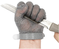 Gants en maille d'acier inoxydable 316L de qualité alimentaire, résistants aux coupures de niveau ANSI A9, gants de travail en maille