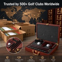 Putter de golf portable en bois de séquoia et alliage de titane de qualité supérieure, coffret cadeau pour cadeaux d'entreprise