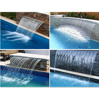 Fontaine murale de jardin en acier inoxydable, cascade extérieure, décoration moderne pour patio
