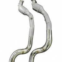 Downpipe Berinsulasi Khusus untuk Porsche Panamera Turbo 4.8T 304 Stainless Steel Performance Dumppipe Presisi OEM 1:1