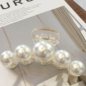 Simple élégant bijoux <span class=keywords><strong>perle</strong></span> pinces à cheveux clair Transparent <span class=keywords><strong>perle</strong></span> griffe pinces <span class=keywords><strong>pour</strong></span> femmes filles dames couleur - Product Image 5