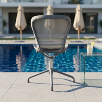 Chaise de bureau exécutive moderne sans accoudoirs en maille respirante avec base à cinq étoiles pour la maison, le bureau ou l'école