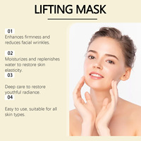 Masque liftant pour le menton en collagène or 24 carats, rétinol, vitamine E, pour les rides du visage et du cou
