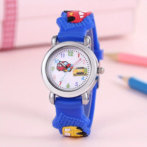 <span class=keywords><strong>Montre</strong></span> à quartz à cadran rond avec imprimé de voiture mignon pour garçons, filles et adolescents, idéale pour un cadeau ou la vie quotidienne - Product Image 2