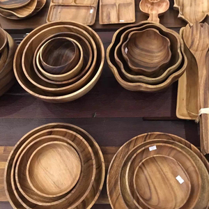 Utensili da cucina in legno aica per cucinare, ciotola in legno di acacia tagliere per formaggi Set di utensili da cucina con portautensili in legno - Product Image 4