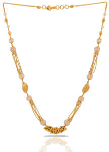 Collier élégant en or fin 22 carats Bijoux en or légers à porter au quotidien pour femmes - Product Image 3