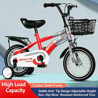 Vélo pour enfants léger à vitesse unique et hauteur réglable avec roues d'apprentissage, stable et sûr pour les garçons et les filles, idéal pour les jeux quotidiens en extérieur