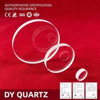 Lámina de Vidrio de Sílice Fundido Circular con Alta Transmitancia UV, Personalizada, JGS2 JGS1, Cuarzo Redondo Templado