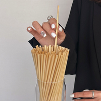 Pailles à boire jetables flexibles biodégradables en bagasse de canne à sucre