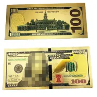 สกุลเงินดอลลาร์สหรัฐที่กำหนดเองธนบัตรฟอยล์ทองคำแท้ยูโรพร้อมการพิมพ์สี