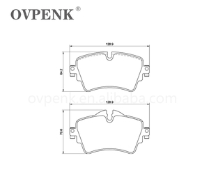 Plaquettes de frein avant pour BMW <span class=keywords><strong>2</strong></span> <span class=keywords><strong>Active</strong></span> <span class=keywords><strong>Tourer</strong></span> (F45) 2013- MINI (F55) 2014- OEM D1801 34116886309 34212849989 34116860017 Pièces automobiles - Product Image 2