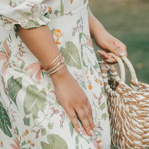 สร้อยข้อมือเพชรทรงรีแนววินเทจสร้อยข้อมือหนังแฮนด์เมดสีชมพูสำหรับผู้หญิงงานครบรอบปาร์ตี้ของขวัญเครื่องประดับงานพรอม - Product Image 3