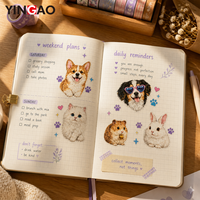 Autocollant adhésif transparent personnalisé, mignon et kawaii, en forme d'animal, pour scrapbooking, journalisation, autocollant mat résistant aux rayures et imperméable
