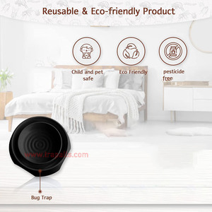 Thân thiện với môi trường trong nhà bẫy lỗi Đánh chặn nhựa đen Sản phẩm bền vững chống lại rệp giường lỗi đỏ hỗ trợ bột - Product Image 3
