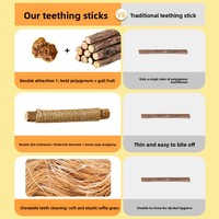 Bâtonnet à mâcher pour chat Matatabi Silvervine, jouet de nettoyage dentaire en corde de chanvre naturelle, bâtonnet molaire en bois de Knotweed, fournitures pour animaux de compagnie