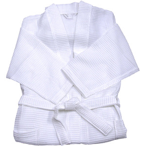 100% tela de algodón chal diseño de collar waffle bata de baño para hombres y mujeres - Product Image 6