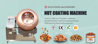 Machine à enrober les noix en cuivre à usage commercial avec système de chauffage, pour caramel ou miel, pour la préparation de noix enrobées savoureuses et de pralines.