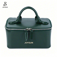 Bolsa de Maquillaje Impermeable JOYSUN con Logotipo Personalizado, Organizador de Artículos de Aseo, Estuche de Viaje de Cuero Vegano para Mujer