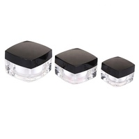 Offre Spéciale 5ml 10ml 15ml 30ml 50ml Pot de crème cosmétique acrylique vide carré clair haut de gamme