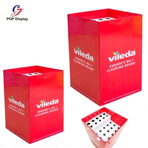 Thùng Rác Các Tông Sóng Chất Liệu Sinh Thái Thùng Rác Bán Lẻ Tùy Chỉnh Thùng Carton Trưng Bày Giấy Hàng Hóa Cho Ô Lau - Product Image 1