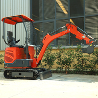Produit en promotion : Mini-excavatrice de 1,2 tonne, idéale pour la maison, les vergers et les jardins, petite excavatrice sur chenilles, engin de terrassement, mini-pelle diesel