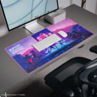 Tapis de bureau gaming en néoprène K-pop Demon Hunters Korean Dancer Cartoon – Nouveauté Cadeau Saint-Valentin Rectangulaire 80x35cm 0.3cm d'épaisseur