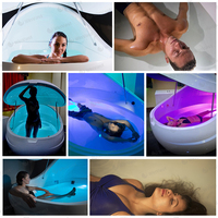 Grande cuve flottante Starlight Music à gravité zéro pour la méditation et la relaxation, avec eau salée et privation sensorielle