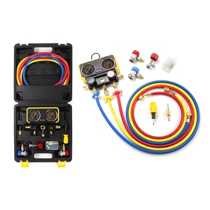 2smanifold gösterge takımı HVAC A/C soğutma kiti AC pirinç <span class=keywords><strong>R134A</strong></span> oto servis kiti - Product Image 2