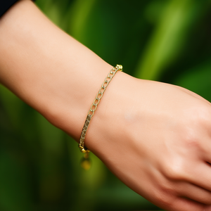 Pulsera de Cadena de Moda, Acero Inoxidable 316L, Baño de Oro PVD, Cuentas de Corazón, Longitud Ajustable, Joyería para Mujer - Product Image 3